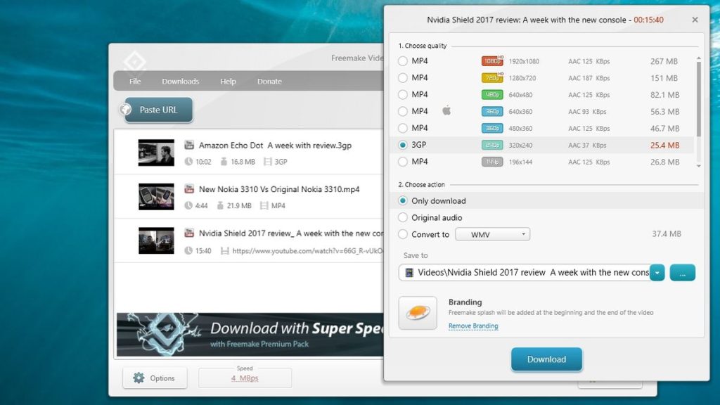 Freemake Video Downloader v4.1.14.22 Crack & Serial Key 